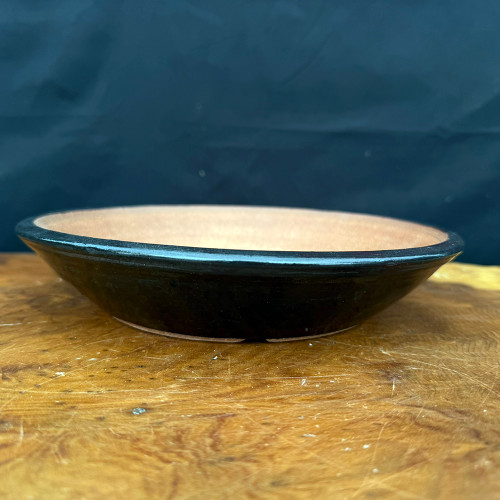 Low Black Glazed Accent Saucer by Andy Arnault – No. AA-635
