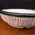 Round Crackle Bonsai Pot with Gloss Green Rim by Andy Arnault – No. AA-641