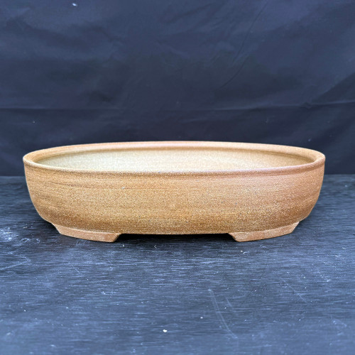 14.75” Natural Clay Oval Handmade Jack Hoover Pot No. 629