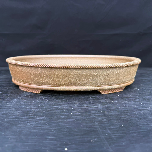 12.5” Natural Clay Oval Handmade Jack Hoover Pot No. 663