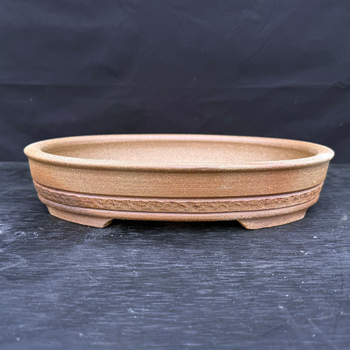 12.75” Cross-Hatched Oval Handmade Jack Hoover Pot No. 652