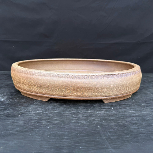 14.25” Natural Clay Oval with Fine Rim – Jack Hoover Pot No. 650