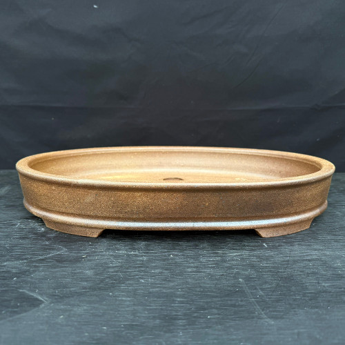 16.5” Natural Clay Oval with Double Rim – Jack Hoover Pot No. 642