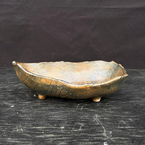 5.25” Canoe Wood-Fired Handmade Bruce Lenore Pot No. 148