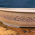 16.5" Oval Brown Unglazed Jack Hoover Bonsai Pot – Carved Textured  – No. 693