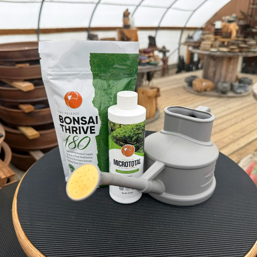 Beginner Bonsai Care Kit – Watering Can + Thrive180 Fertilizer + Micrototal Essentials
