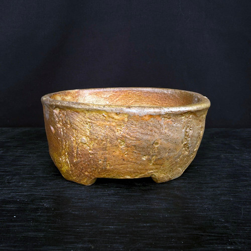 4.5-Inch Bruce Lenore Handmade Wood Fired Ceramic Bonsai Pot (No. 106)