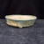 7" John Fazzino Handmade Bonsai Pot – Oval with Pale Aqua Glaze & Carved Texture No. JF-030
