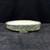 10" Oval Fazzino Bonsai Pot – Deep Green Glaze with Diagonal Carving No. JF-033