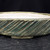 10" Oval Fazzino Bonsai Pot – Deep Green Glaze with Diagonal Carving No. JF-033