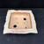 6" John Fazzino Handmade Bonsai Pot – Wide-Lipped Square with Textured Glaze No. JF-0349