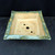 10" Forest-Green Leaf-Relief Square Bonsai Pot with Flowing Rim No. JF-062