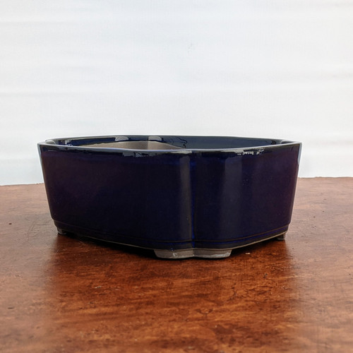 Namako Glazed Bonsai Pot (blue)