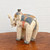 Painted Elephants Made From Albasia Wood