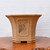 11" Etched Unglazed Yixing Ceramic Pot For Cascade Bonsai (1667)