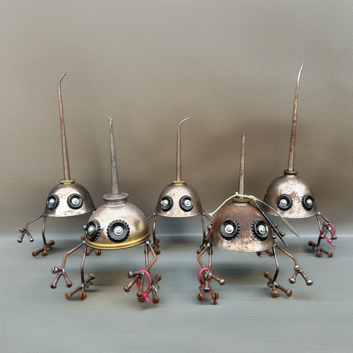 The Bonsai Bot Crew — One-of-a-Kind Reclaimed Metal Art by David Dawson