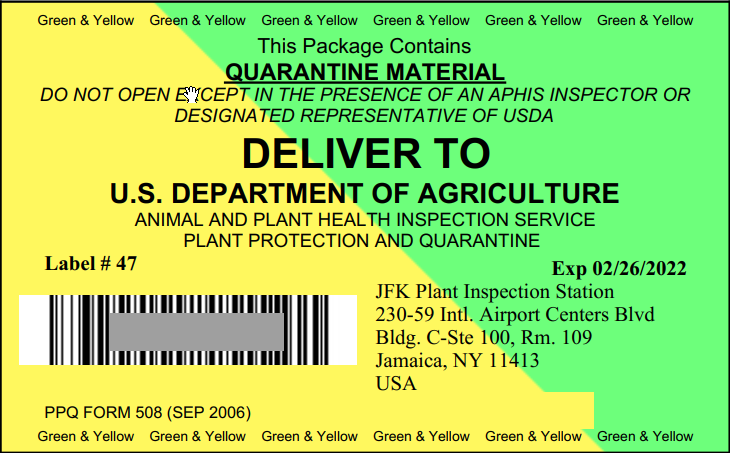 Official Inspection Label